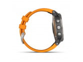 Умные часы титановые с оранжевым ремешком Garmin Fenix 5 Plus Sapphire