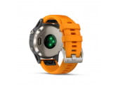 Умные часы титановые с оранжевым ремешком Garmin Fenix 5 Plus Sapphire