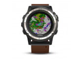 Умные часы черные с коричневым кожаным ремешком Garmin D2 Charlie