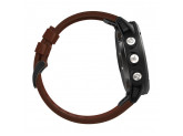 Умные часы черные с коричневым кожаным ремешком Garmin D2 Charlie