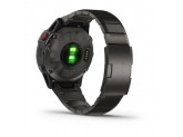 Умные часы титановые DLC карбон с DLC титановым ремешком Garmin Fenix 6 Pro Solar