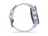 Умные часы синий минерал с белым ремешком Garmin Fenix 6 Pro Solar
