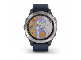 Умные часы серые с синим ремешком Garmin Quatix 6