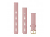 Ремешок сменный светло-розовый с золотистой застежкой Garmin Quick Release 18 мм (силиконовый)