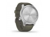 Умные часы серебристые с травяным силиконовым ремешком Garmin Vivomove Style