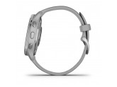 Умные часы серые с серебристым безелем и силиконовым ремешком Garmin Venu 2 Plus