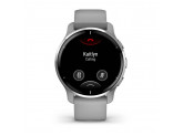 Умные часы серые с серебристым безелем и силиконовым ремешком Garmin Venu 2 Plus