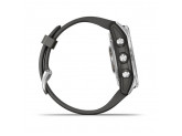 Умные часы серебристый с графитовым силиконовым ремешком Garmin Fenix 7S