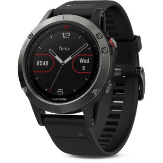 Умные часы серые с черным ремешком Garmin Fenix 5