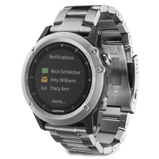 Умные часы серебряные с титановым браслетом Garmin Fenix 3 HR
