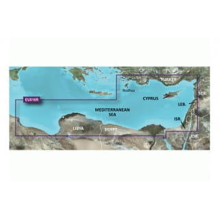 Карта водоемов Юго-восток Средиземноморья Garmin VEU016R