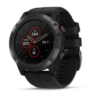 Умные часы черные с черным ремешком Garmin Fenix 5x Plus Sapphire