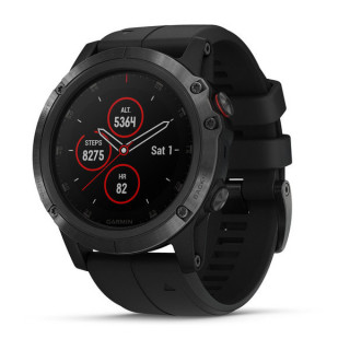 Умные часы черные с черным ремешком Garmin Fenix 5X Plus Sapphire