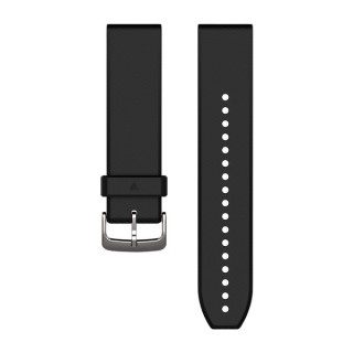 Ремешок сменный (уретан) черный с серебряным Garmin QuickFit 22 мм