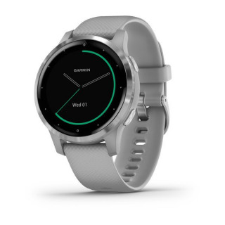Умные часы серые с серебристым безелем Garmin Vivoactive 4s