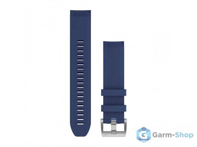 QuickFit 22 мм (силикон) синий, серебристая застежка 010-12738-18 в фирменном магазине Garmin