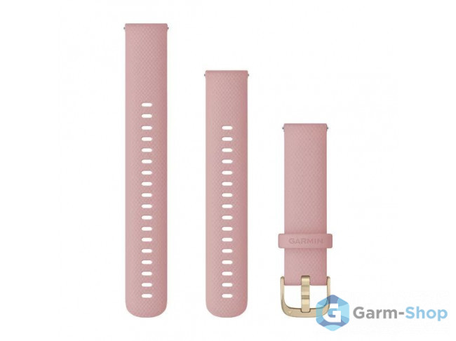 Quick Release 18 мм (силиконовый) светло-розовый с золотистой за 010-12932-03 в фирменном магазине Garmin